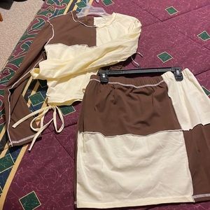 Cute Matching Skirt and Top Set